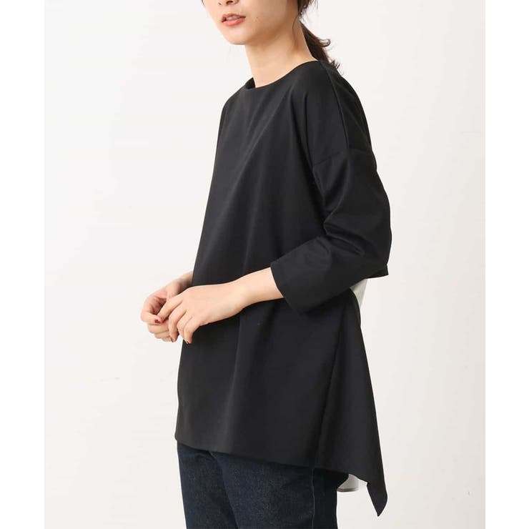 ブラック | バックラップデザインカットソー[WEB限定サイズ] | a.v.v【WOMEN】