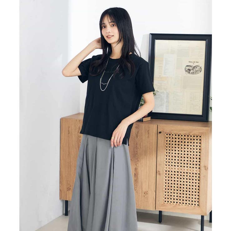 【コットン100％】ハンドレター調ロゴTシャツ | a.v.v【WOMEN】 | 詳細画像13 