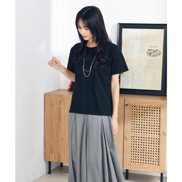 【コットン100％】ハンドレター調ロゴTシャツ | a.v.v【WOMEN】 | 詳細画像14 