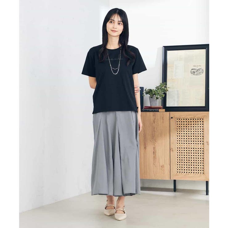 【コットン100％】ハンドレター調ロゴTシャツ | a.v.v【WOMEN】 | 詳細画像15 