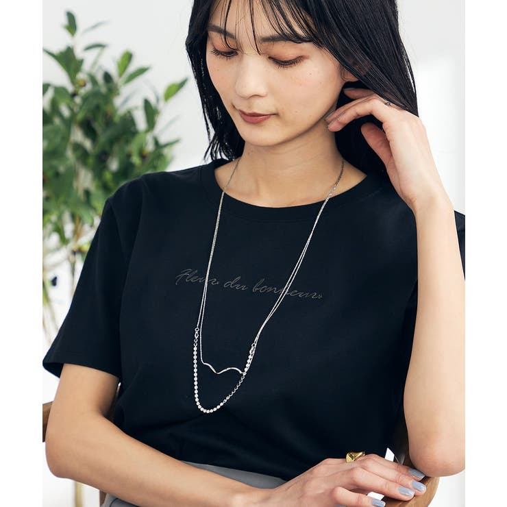 【コットン100％】ハンドレター調ロゴTシャツ | a.v.v【WOMEN】 | 詳細画像25 