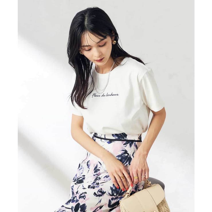 【コットン100％】ハンドレター調ロゴTシャツ | a.v.v【WOMEN】 | 詳細画像8 