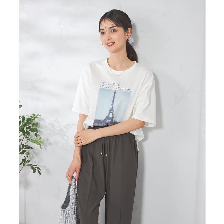 アイボリー | 【コットン100％】フォトプリントTシャツ | a.v.v【WOMEN】