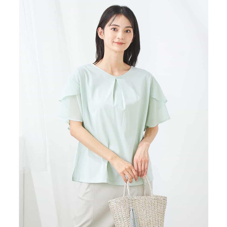 【接触冷感/UVカット】2WAY シフォンケープカットソー | a.v.v【WOMEN】 | 詳細画像14 