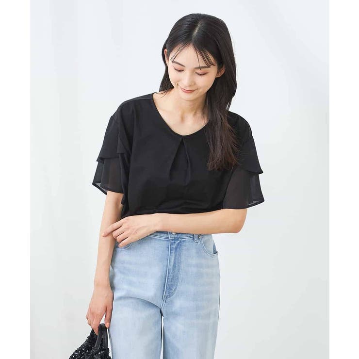 【接触冷感/UVカット】2WAY シフォンケープカットソー | a.v.v【WOMEN】 | 詳細画像53 