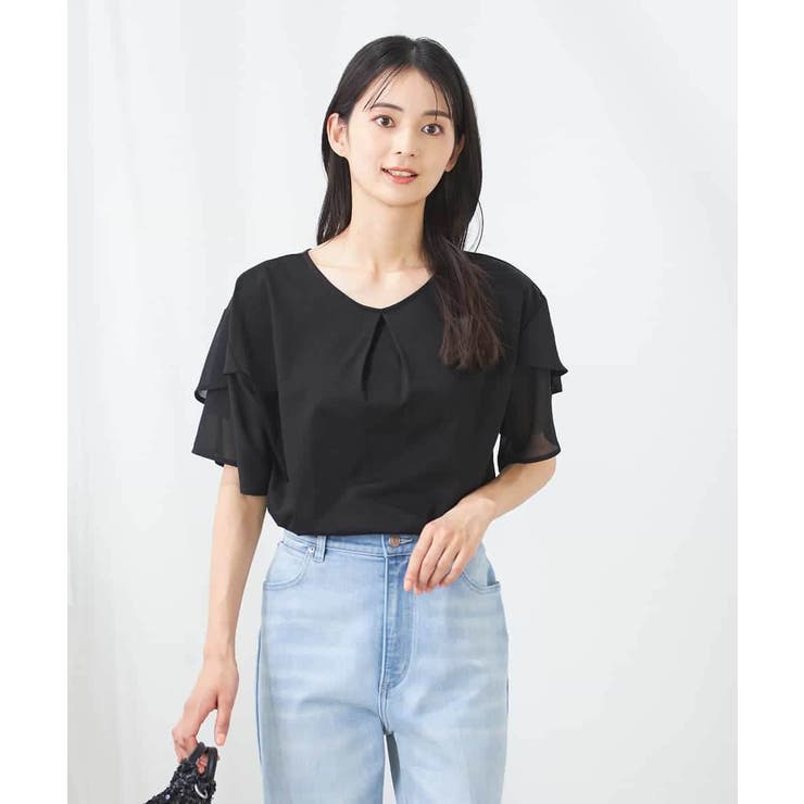 【接触冷感/UVカット】2WAY シフォンケープカットソー | a.v.v【WOMEN】 | 詳細画像54 