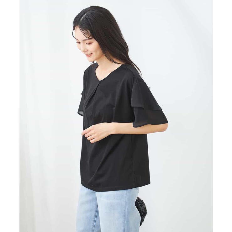 【接触冷感/UVカット】2WAY シフォンケープカットソー | a.v.v【WOMEN】 | 詳細画像56 