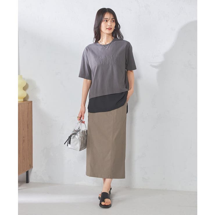 【コットン100％】大人のクロップドロゴTシャツ | a.v.v【WOMEN】 | 詳細画像10 