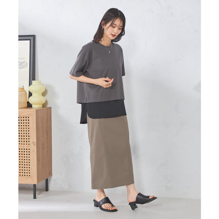 【コットン100％】大人のクロップドロゴTシャツ | a.v.v【WOMEN】 | 詳細画像11 