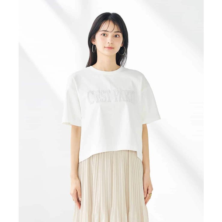 【コットン100％】大人のクロップドロゴTシャツ | a.v.v【WOMEN】 | 詳細画像13 