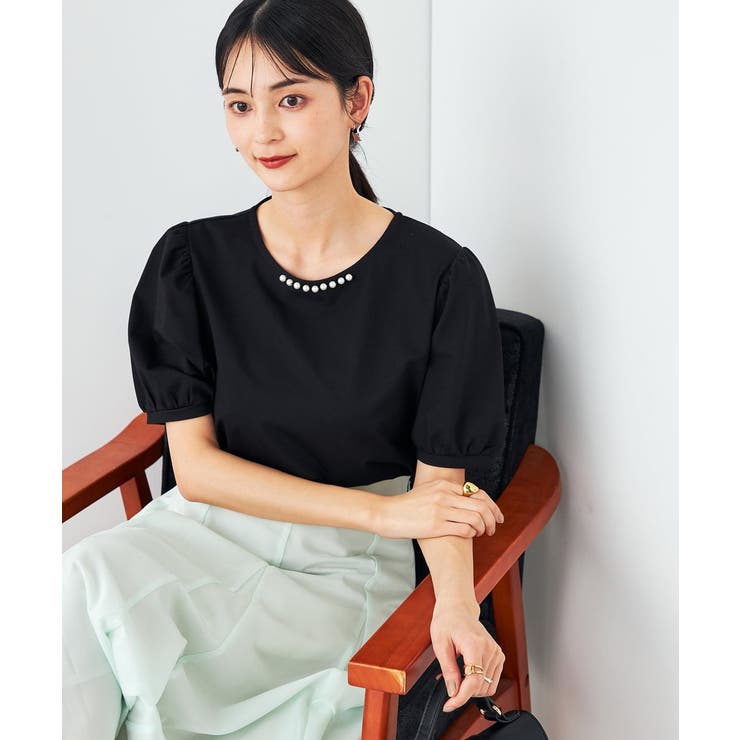 【UVカット】パール調ネックトップス | a.v.v【WOMEN】 | 詳細画像15 