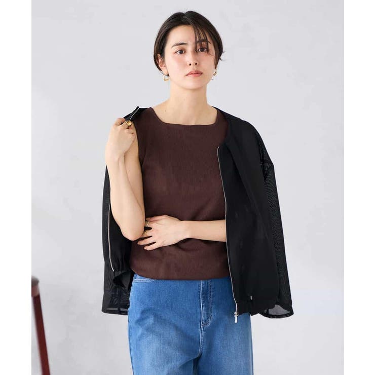 ブラウン | ベーシックテレコタンクトップ | a.v.v【WOMEN】