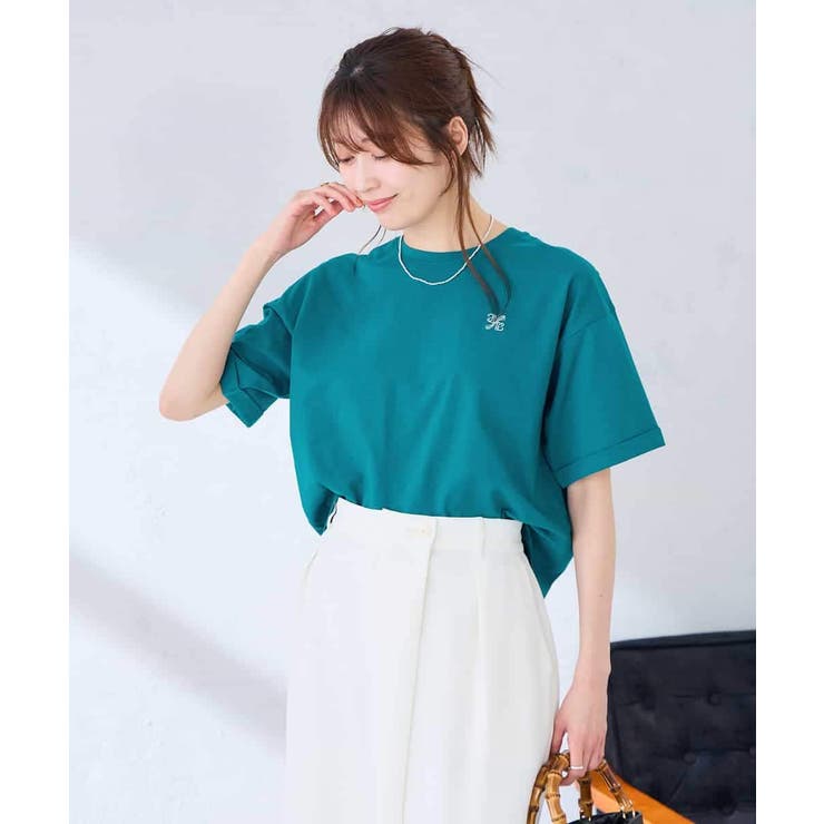 大人のクロップド刺繍Tシャツ【UVカット・接触冷感】 | a.v.v【WOMEN】 | 詳細画像12 