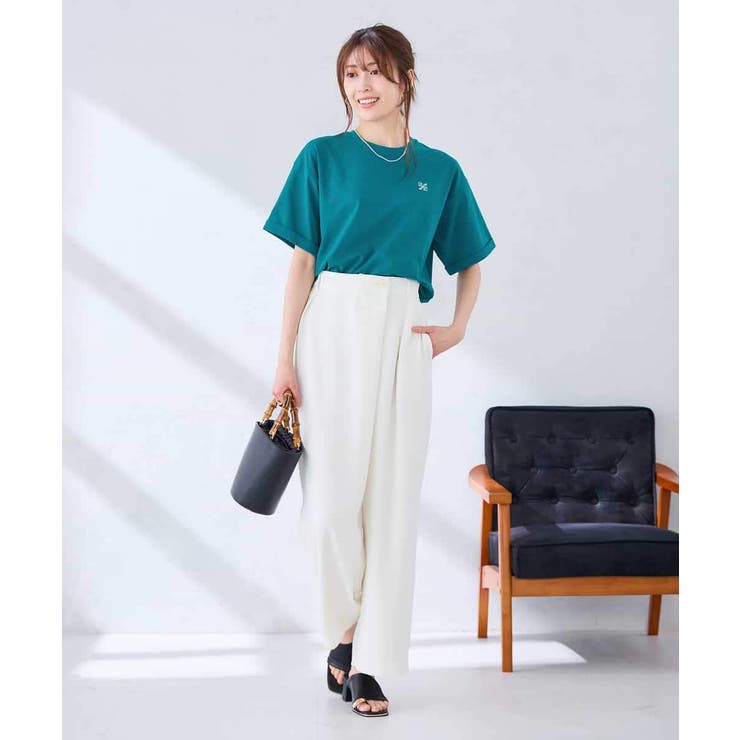 大人のクロップド刺繍Tシャツ【UVカット・接触冷感】 | a.v.v【WOMEN】 | 詳細画像14 