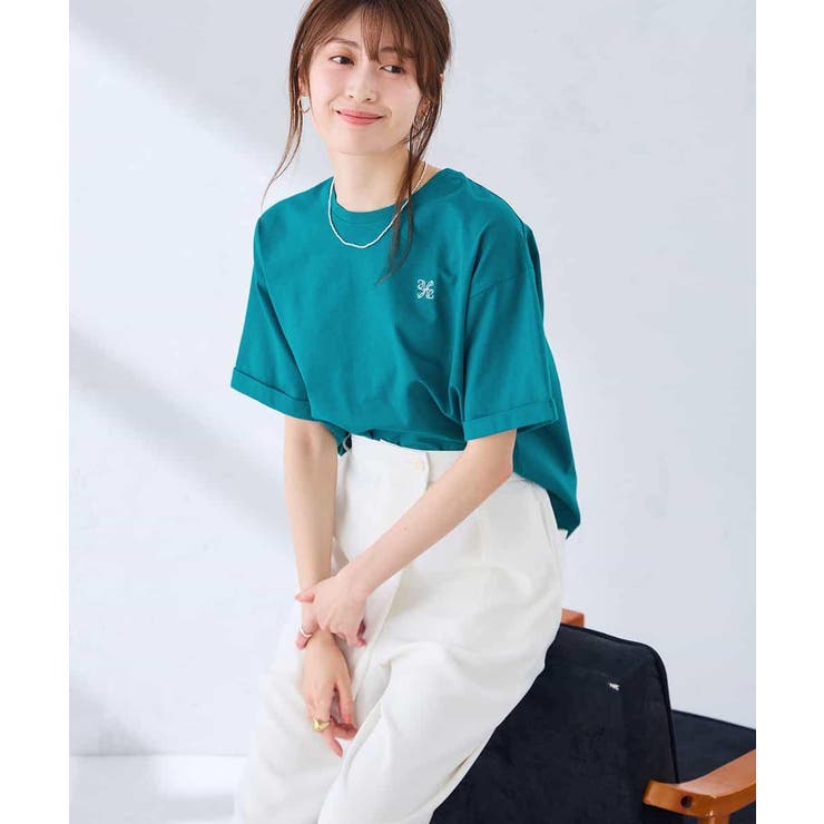 大人のクロップド刺繍Tシャツ【UVカット・接触冷感】 | a.v.v【WOMEN】 | 詳細画像18 