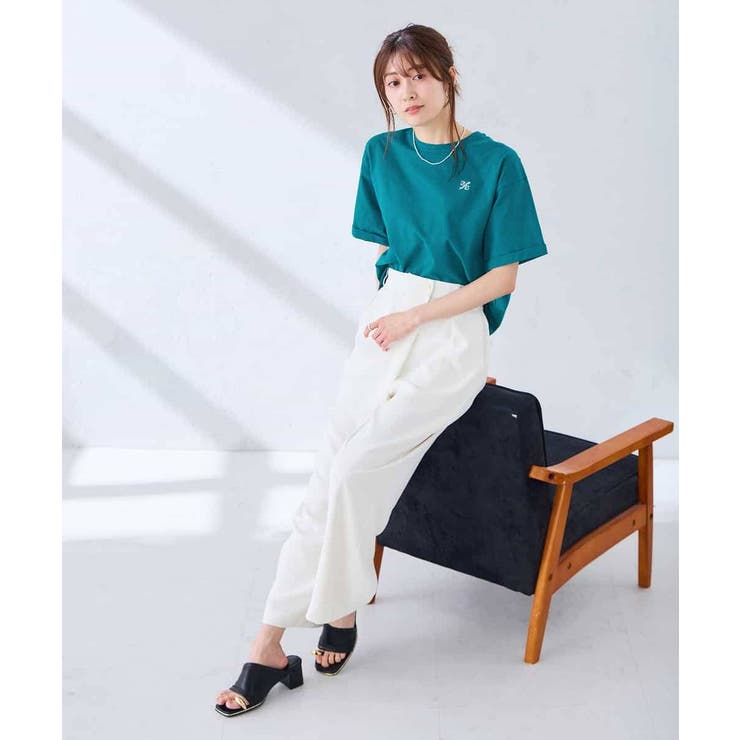 大人のクロップド刺繍Tシャツ【UVカット・接触冷感】 | a.v.v【WOMEN】 | 詳細画像19 