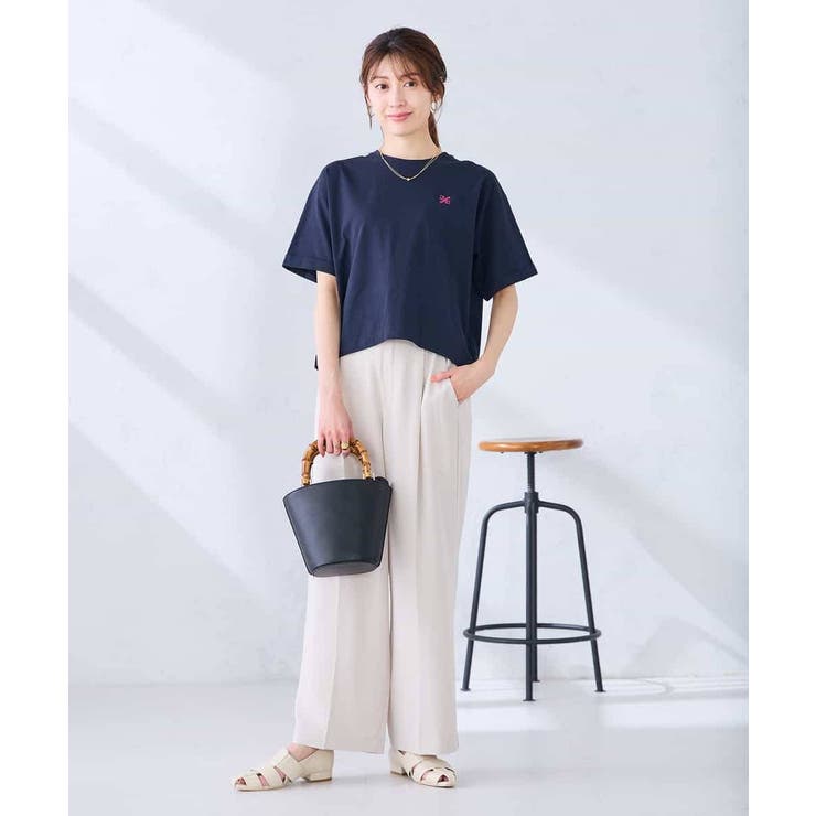 大人のクロップド刺繍Tシャツ【UVカット・接触冷感】 | a.v.v【WOMEN】 | 詳細画像21 