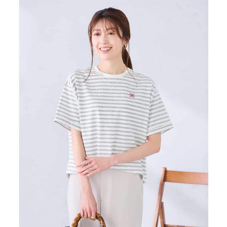 大人のクロップド刺繍Tシャツ【UVカット・接触冷感】 | a.v.v【WOMEN】 | 詳細画像24 