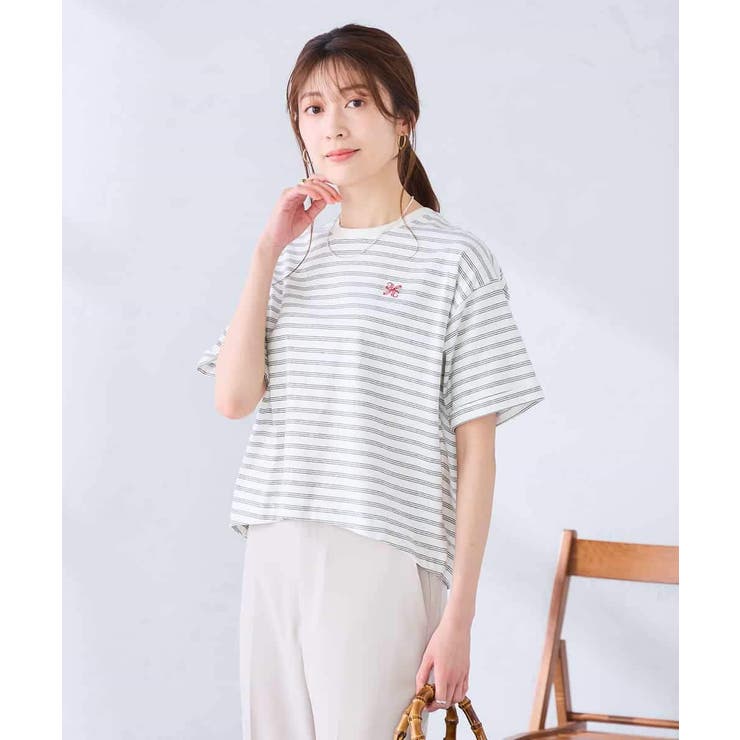 大人のクロップド刺繍Tシャツ【UVカット・接触冷感】 | a.v.v【WOMEN】 | 詳細画像25 
