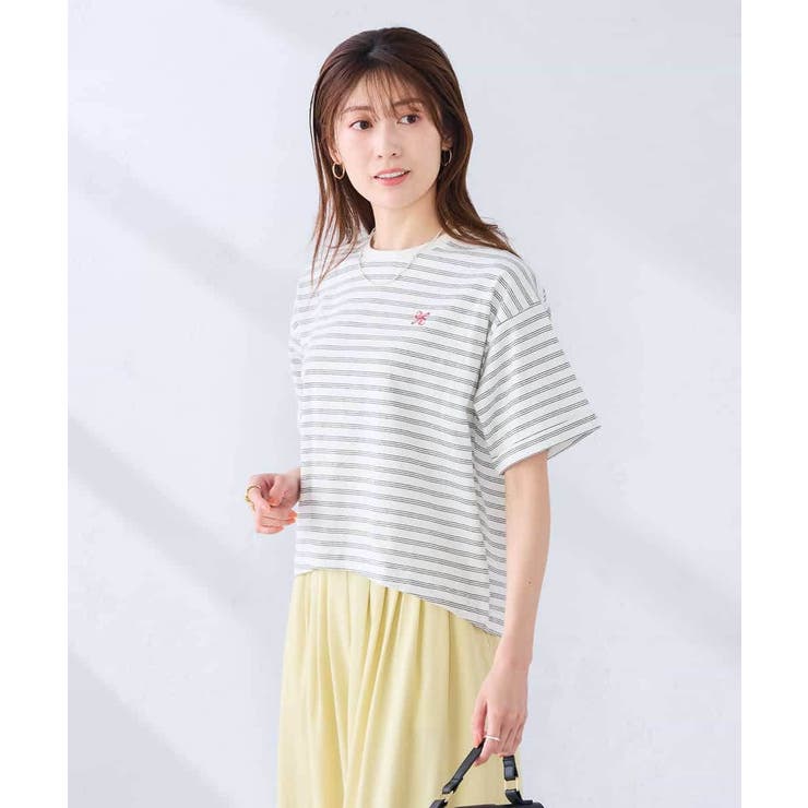 大人のクロップド刺繍Tシャツ【UVカット・接触冷感】 | a.v.v【WOMEN】 | 詳細画像30 