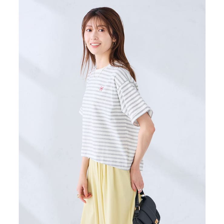 大人のクロップド刺繍Tシャツ【UVカット・接触冷感】 | a.v.v【WOMEN】 | 詳細画像31 