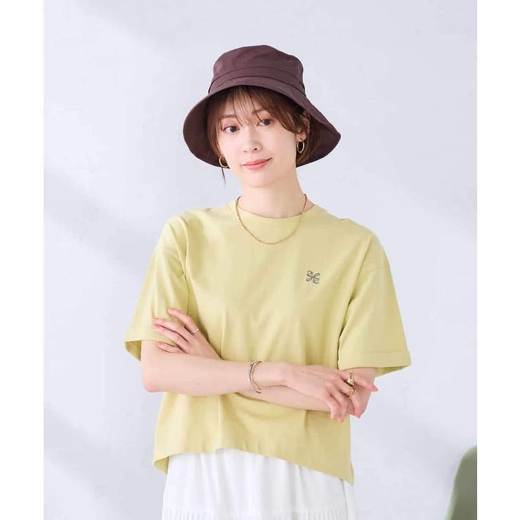大人のクロップド刺繍Tシャツ【UVカット・接触冷感】 | a.v.v【WOMEN】 | 詳細画像7 