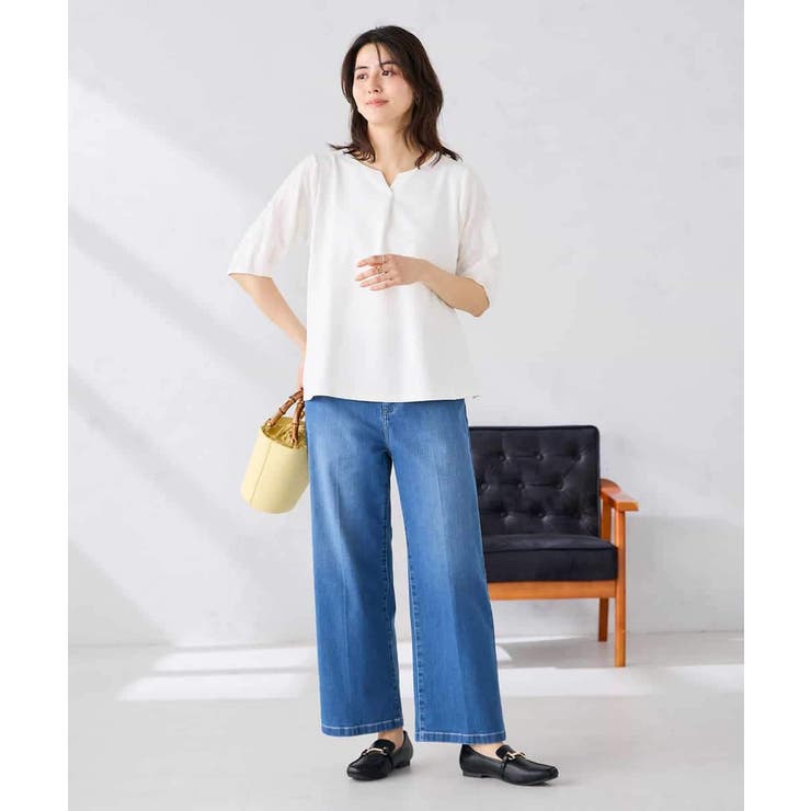 レースジャガードスリーブトップス | a.v.v【WOMEN】 | 詳細画像10 