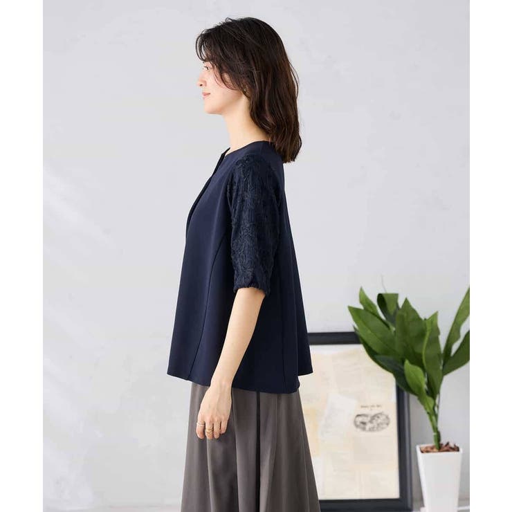 レースジャガードスリーブトップス | a.v.v【WOMEN】 | 詳細画像18 