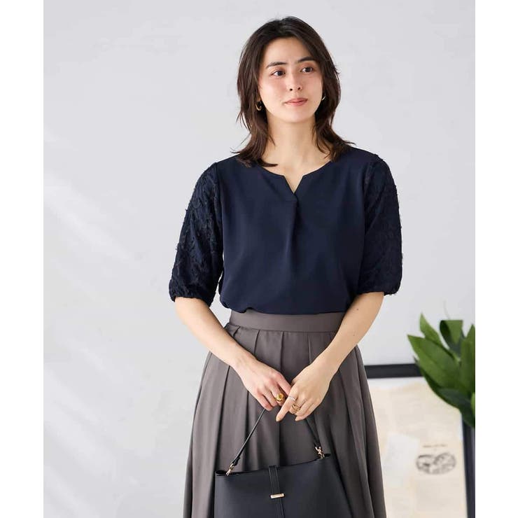 レースジャガードスリーブトップス | a.v.v【WOMEN】 | 詳細画像3 