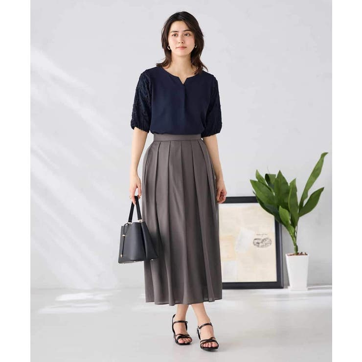 レースジャガードスリーブトップス | a.v.v【WOMEN】 | 詳細画像4 