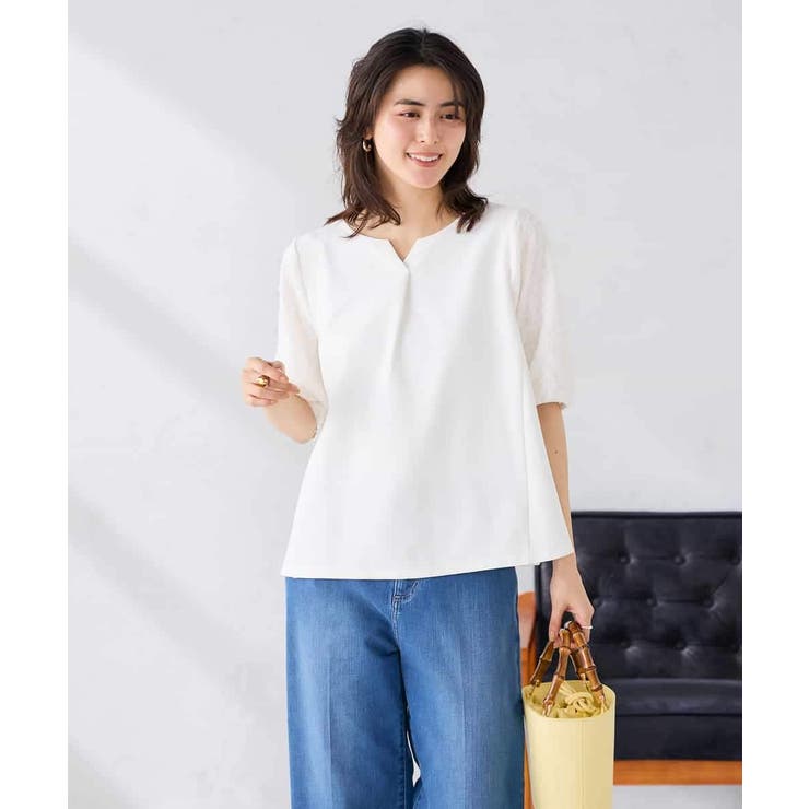 レースジャガードスリーブトップス | a.v.v【WOMEN】 | 詳細画像7 