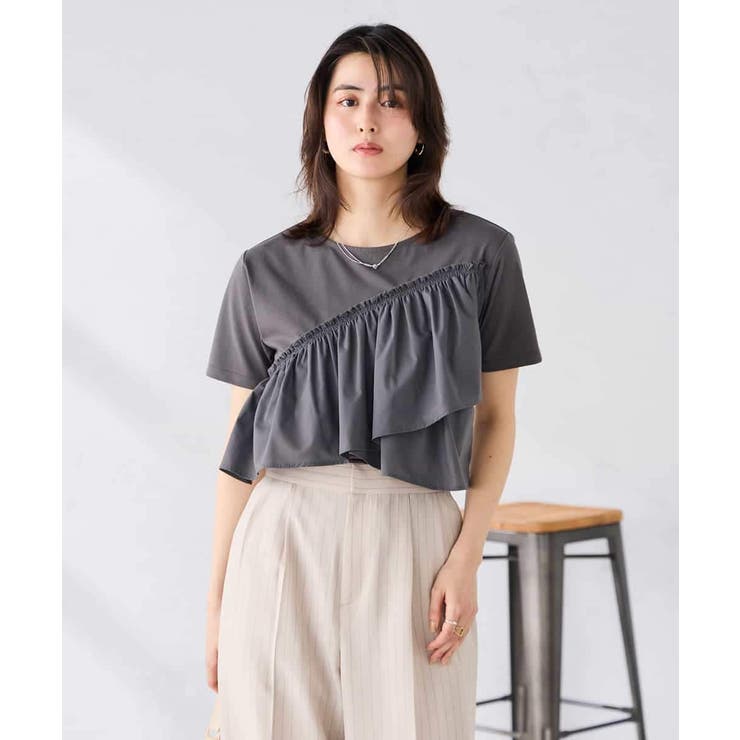 フリルドッキングTシャツ | a.v.v【WOMEN】 | 詳細画像10 
