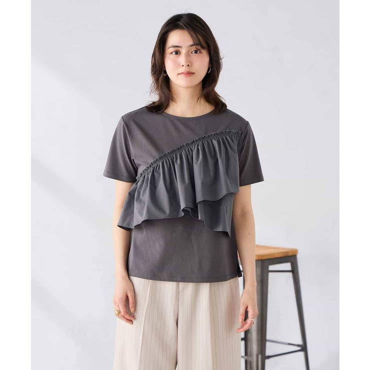 フリルドッキングTシャツ | a.v.v【WOMEN】 | 詳細画像15 