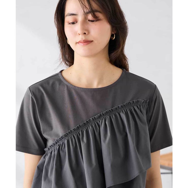 フリルドッキングTシャツ | a.v.v【WOMEN】 | 詳細画像18 