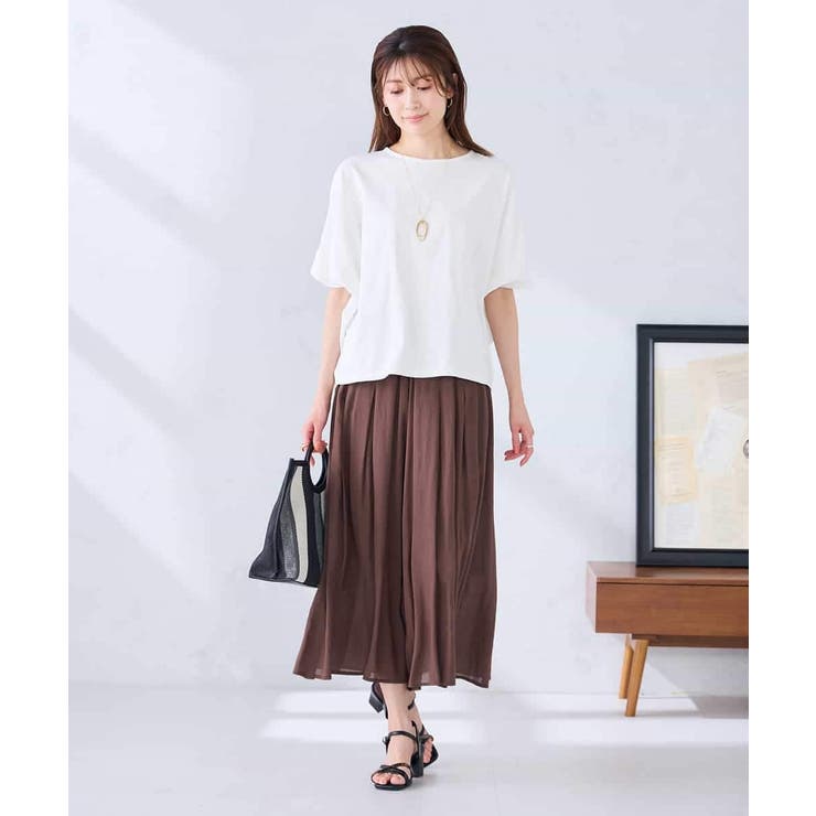 【接触冷感/UVカット/コットン 100%】タックドルマンスリーブカットソー | a.v.v【WOMEN】 | 詳細画像37 