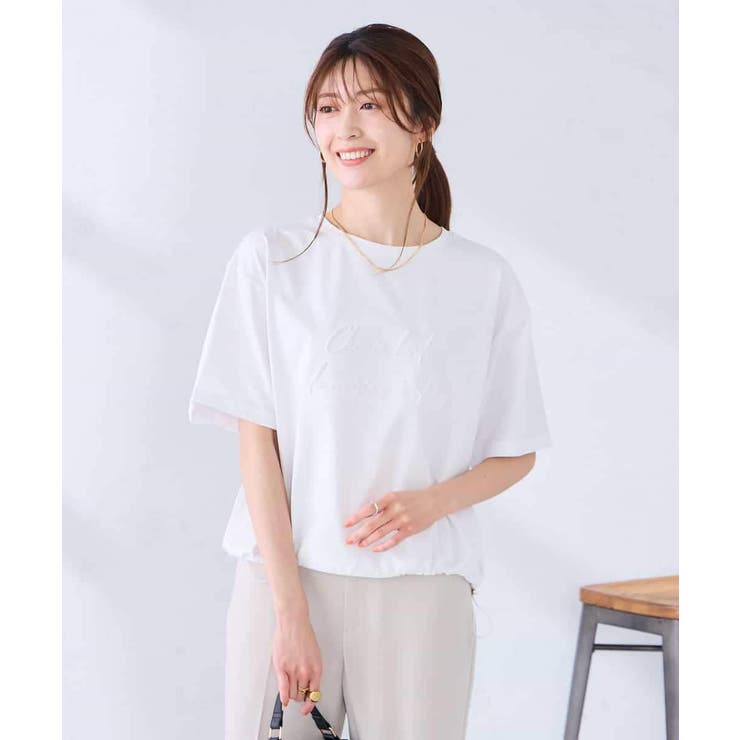 裾ドロストロゴTシャツ | a.v.v【WOMEN】 | 詳細画像1 
