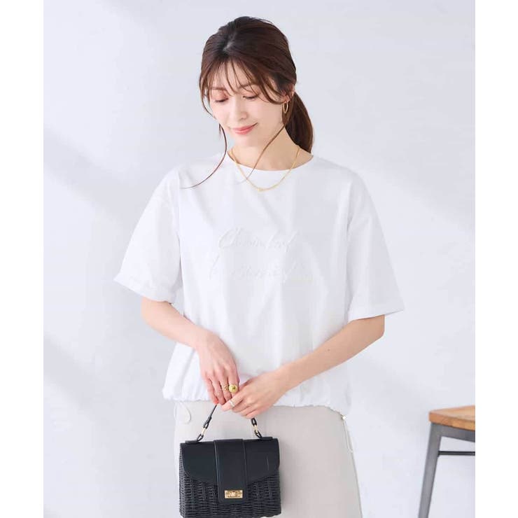 裾ドロストロゴTシャツ | a.v.v【WOMEN】 | 詳細画像10 