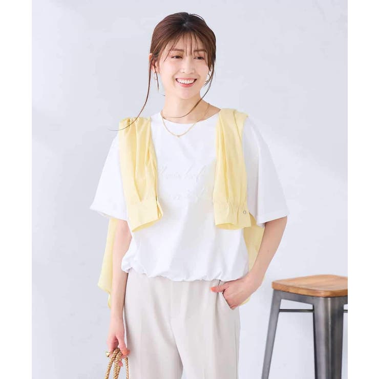 裾ドロストロゴTシャツ | a.v.v【WOMEN】 | 詳細画像11 