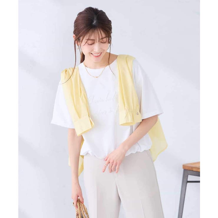 裾ドロストロゴTシャツ | a.v.v【WOMEN】 | 詳細画像12 