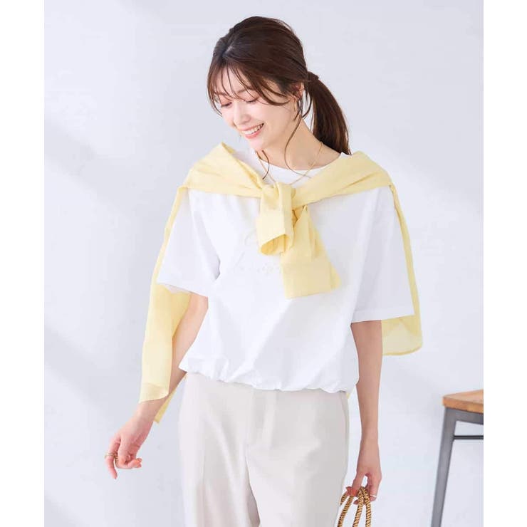 裾ドロストロゴTシャツ | a.v.v【WOMEN】 | 詳細画像13 