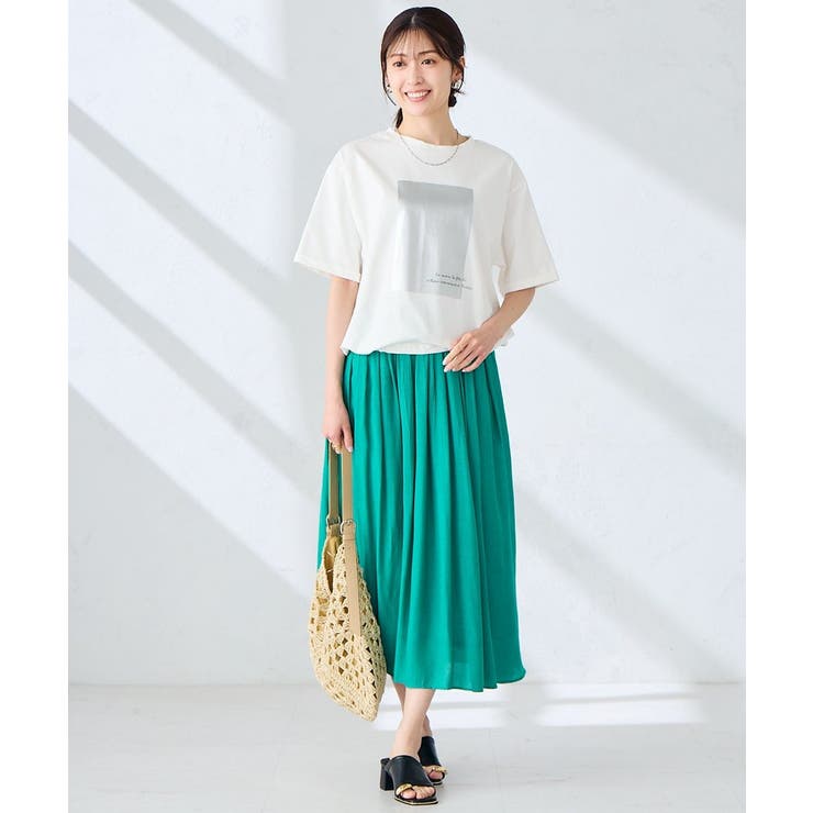裾ドロストロゴTシャツ | a.v.v【WOMEN】 | 詳細画像17 