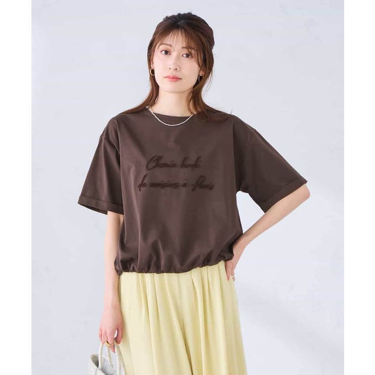 裾ドロストロゴTシャツ | a.v.v【WOMEN】 | 詳細画像2 