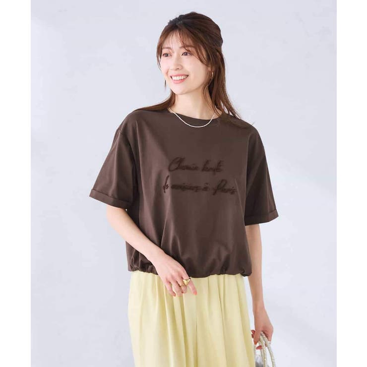 裾ドロストロゴTシャツ | a.v.v【WOMEN】 | 詳細画像3 