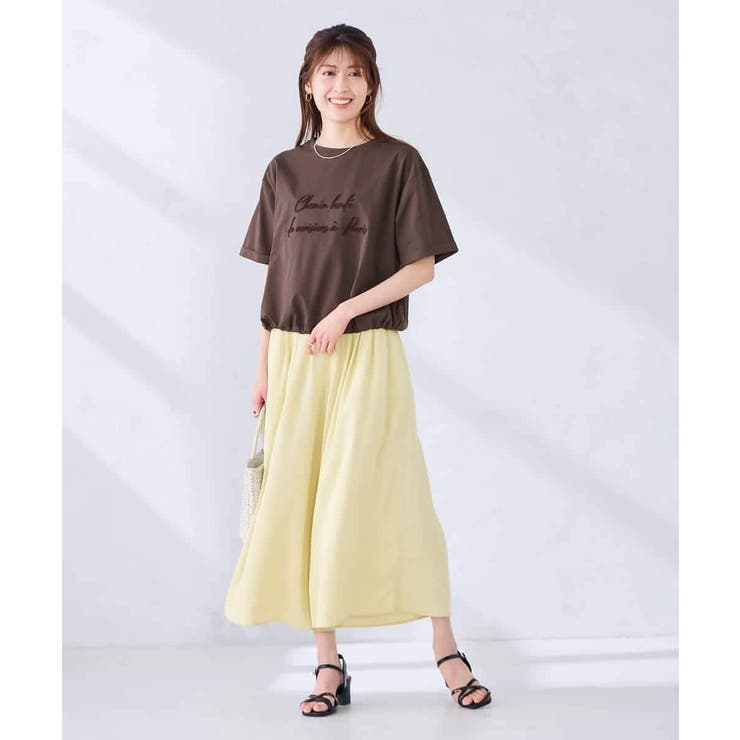 裾ドロストロゴTシャツ | a.v.v【WOMEN】 | 詳細画像5 