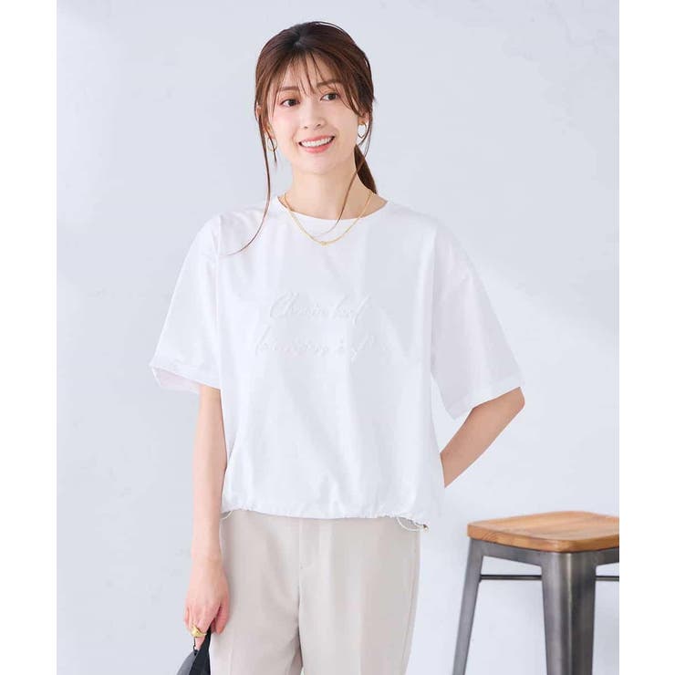 裾ドロストロゴTシャツ | a.v.v【WOMEN】 | 詳細画像9 