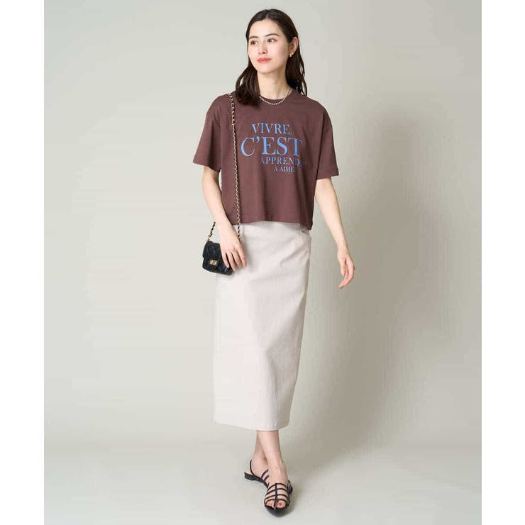 クロップドロゴTシャツ | a.v.v【WOMEN】 | 詳細画像12 