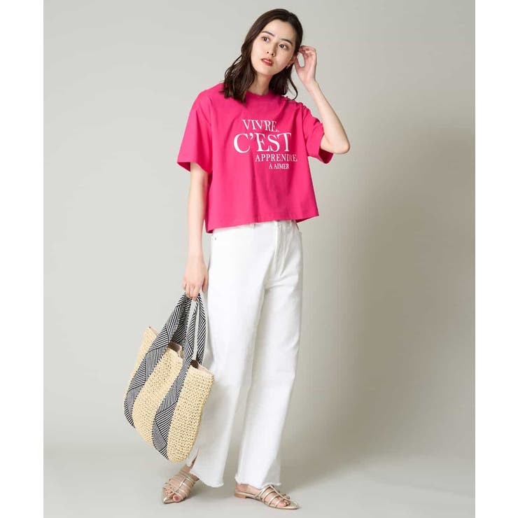 クロップドロゴTシャツ[品番：ITKW0017160]｜a.v.v【WOMEN