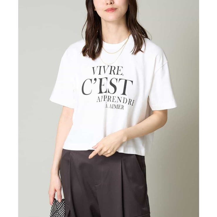 【関税込/国内発】クロエ ビッグロゴのクロップド半袖Tシャツ ビッグロゴ クロップド Tシャツ / CL AE BIG LOGO CROP TEE