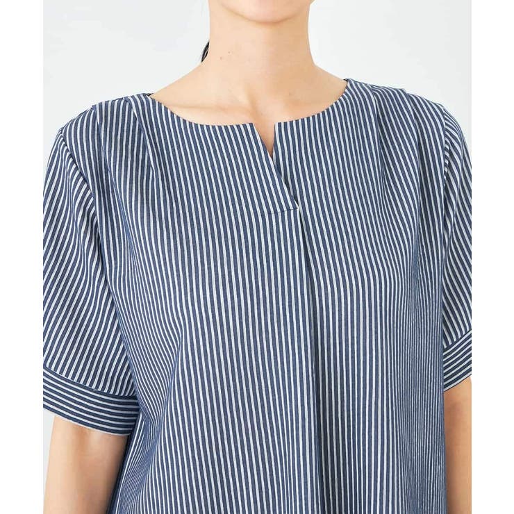 ストライプジャガードスリットネックトップス | a.v.v【WOMEN】 | 詳細画像25 