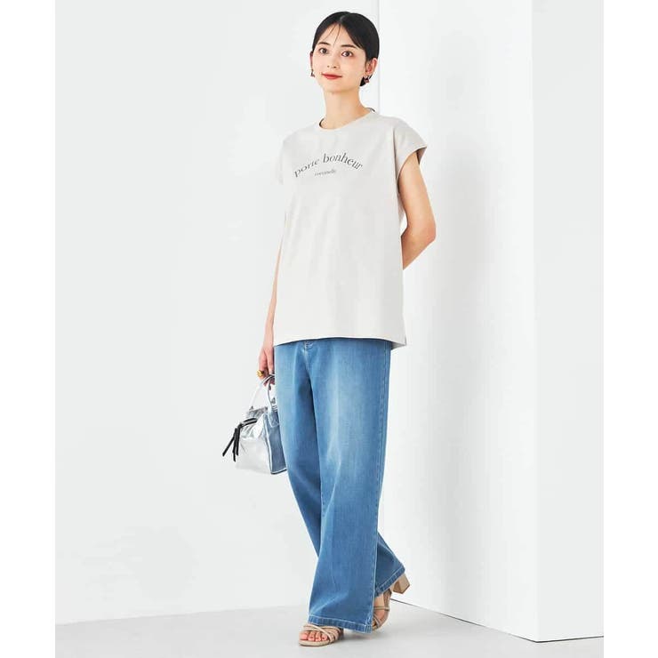 【コットン100%】フレンチスリーブロゴTシャツ | a.v.v【WOMEN】 | 詳細画像13 